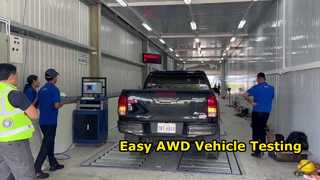 Cartesy free roller working for speedometer tester and brake tester for 4WD AWD vehicles 