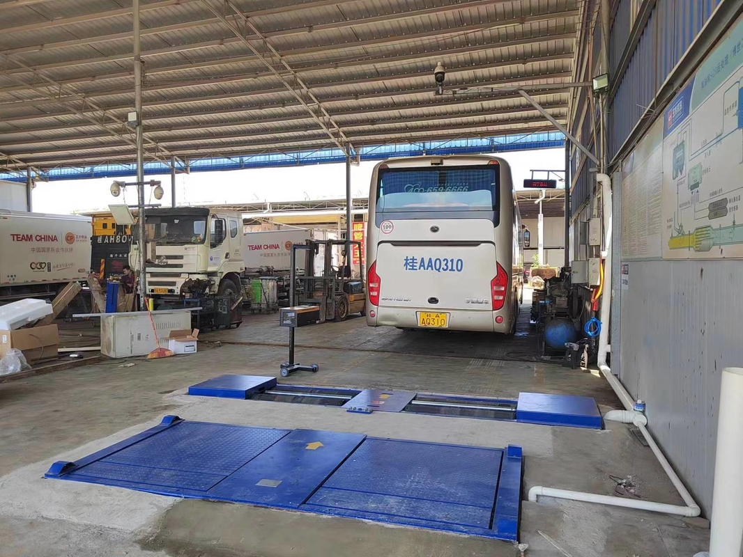 Cartesykj 10T Araç bakımı ve test şeridi Aks yükü yan kayma testçisi ile rulo fren testçisi