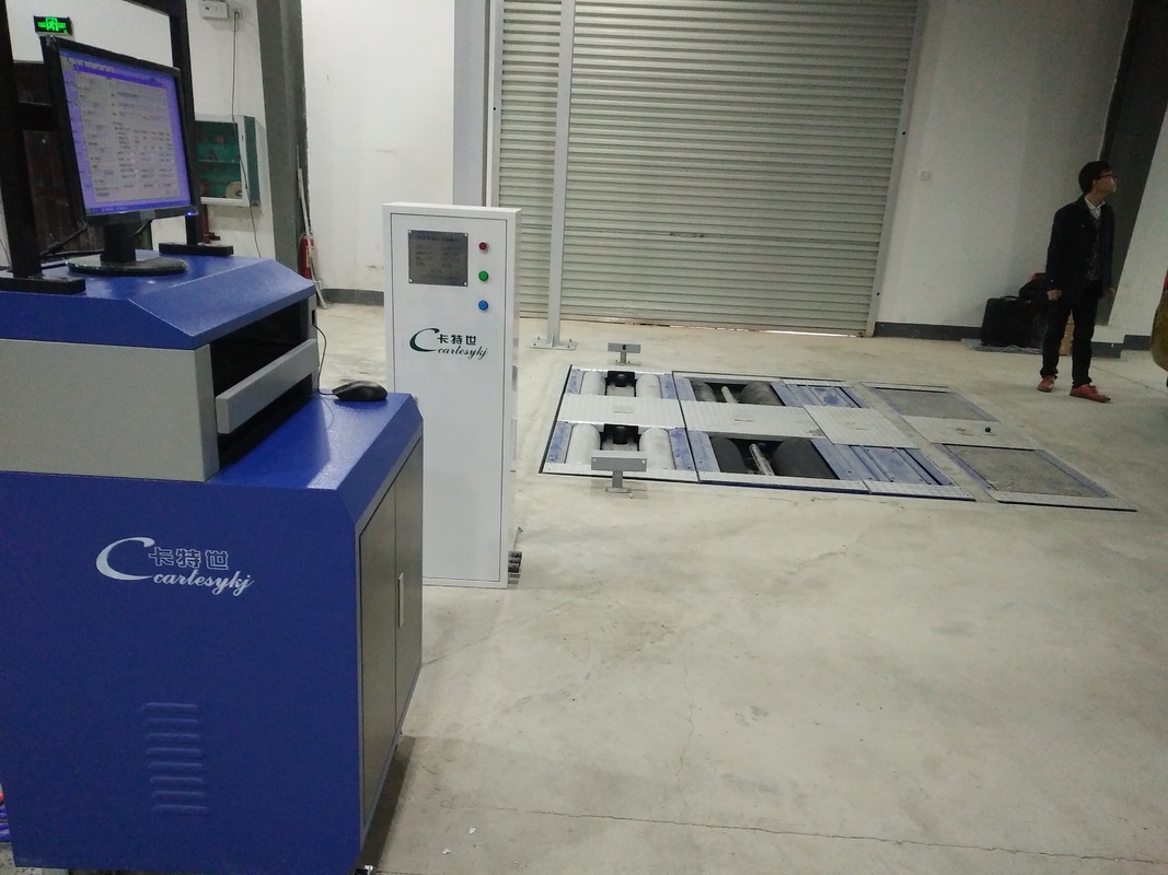 5000 kg maksimum aks yükü, çift plaka yan kayma ve araç test hattı için endüstriyel kontrol bilgisayarı ile 5'te 1 rulo fren testi