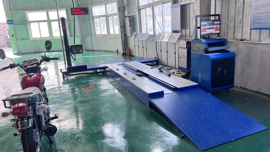 Cartesykj 2 tekerlekli motosiklet merkezi test kuruluşu motosiklet test hattı araç denetim ekipmanları 750KG kapasite