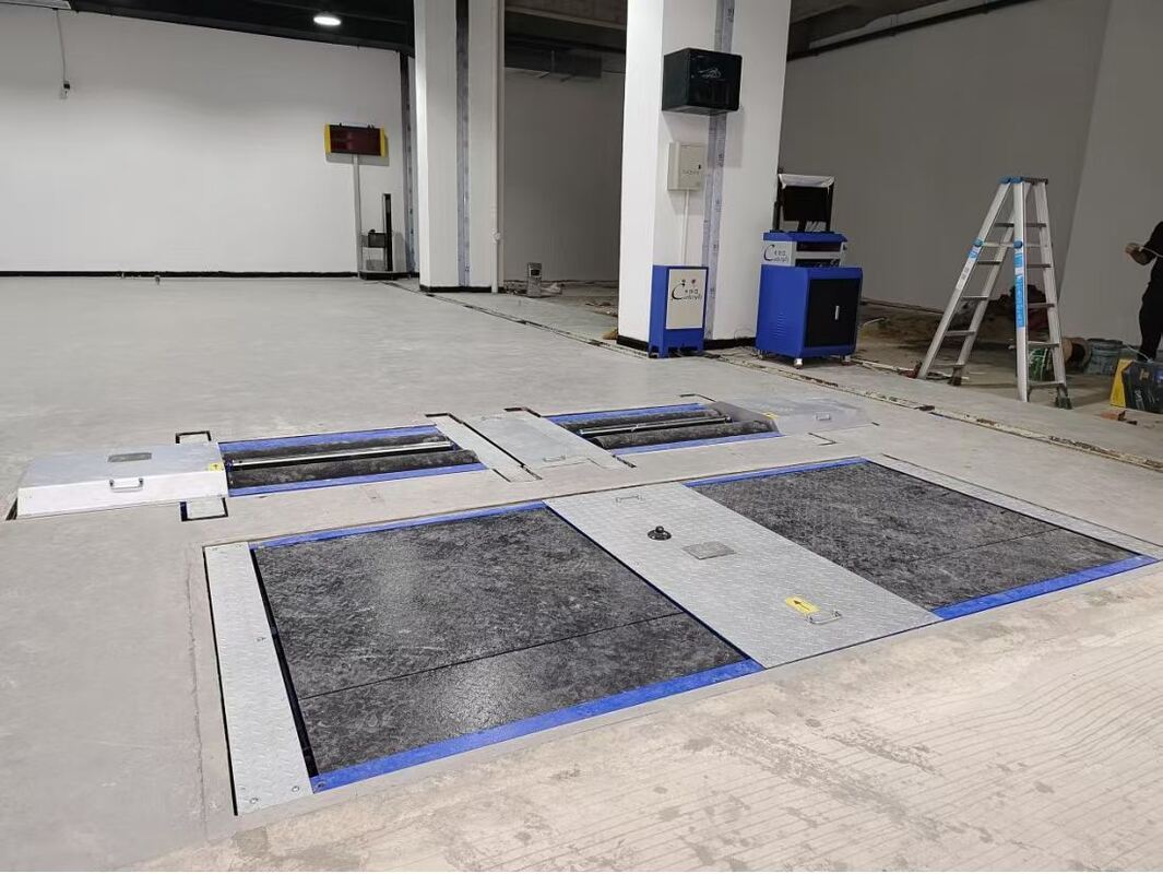 Otomobil Tamirhaneleri İçin Cartesy Kamyon Test Şeridi Silindirli Fren Test Cihazı Kuvvetleri Aks Yükü Çift Plakalı Yanal Kayma Test Cihazı 10T Kapasiteli