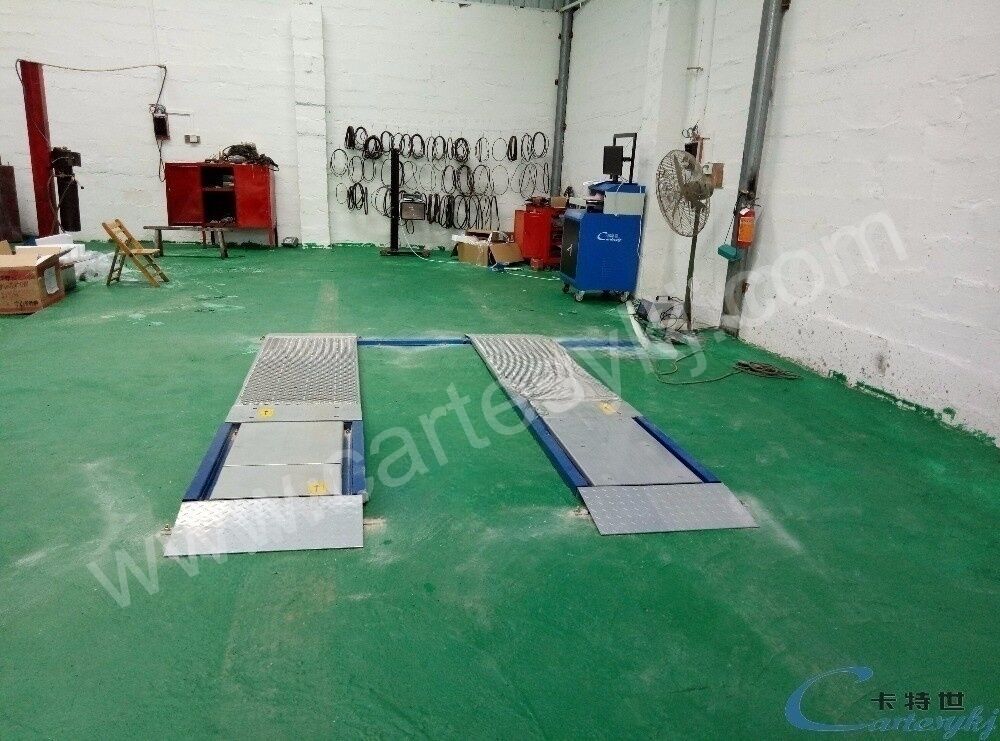 220V Voltaj Araçlar için Ultra Düz Plaka Test Çizgisi Fren Testleri Yük Testleri Yan kayma